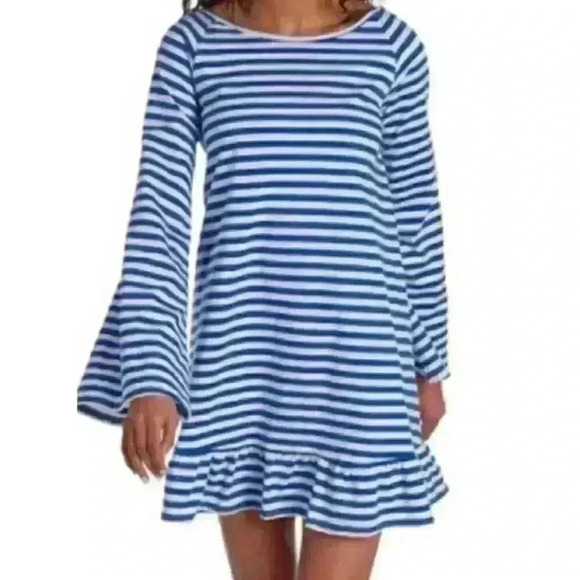 Philosophy Striped Blue and White Cotton Dress Small - Picture 3 of 4